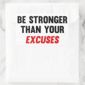 Sterker dan je overschrijvingen rechthoekige sticker (Tas)