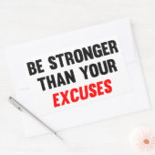 Sterker dan je overschrijvingen rechthoekige sticker (Envelop)