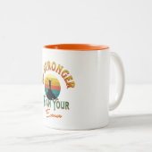 Sterker dan je overschrijvingen tweekleurige koffiemok (Voorkant rechts)