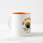 Sterker dan je overschrijvingen tweekleurige koffiemok (Voorkant links)