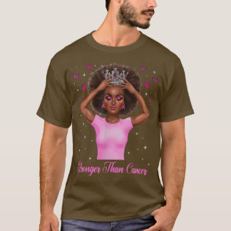 Sterker dan kanker Black Queen Breast Cancer Awa T-shirt