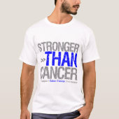 Sterker dan kanker - Colon Cancer T-shirt (Voorkant)