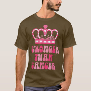 Sterker dan kanker koningin Warrior roze lint T-shirt