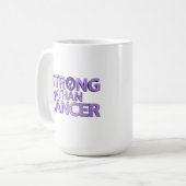Sterker Dan Kanker Mok | Kankerbewustzijn Koffie (Voorkant links)
