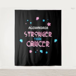 Sterker dan kanker | Overlevende kanker achtergron Wandkleed