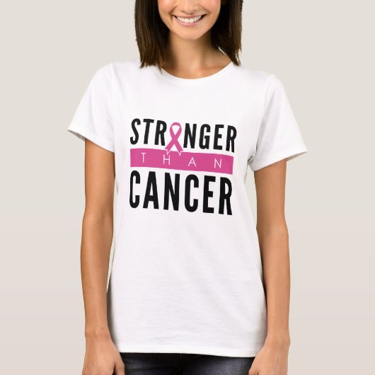 Sterker dan kanker t-shirt (Voorkant)