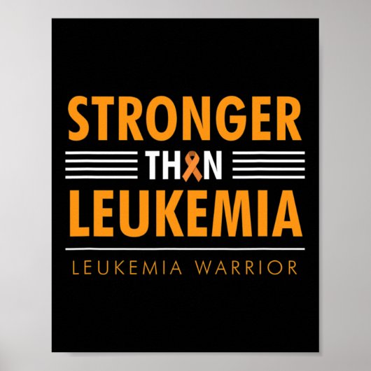 Sterker dan leukemie - Bewustzijnslint Poster (Voorkant)