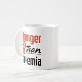Sterker dan leukemie overlevende van bloedkanker koffiemok (Voorkant links)