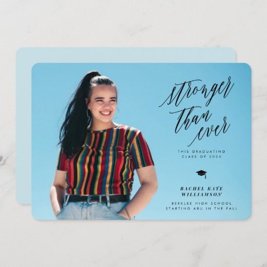 Sterker dan ooit aankondiging van Afstuderen (Voorkant / Achterkant)