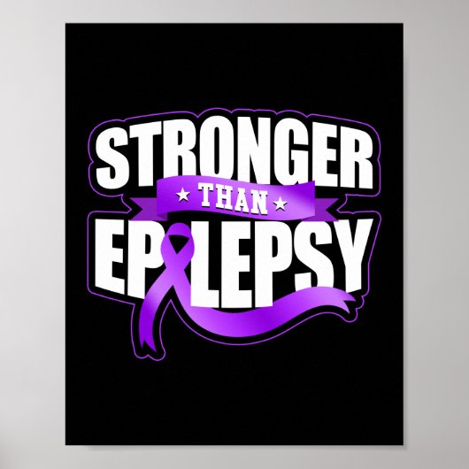 Sterker dan pilepsy Awareness Ribbon Poster (Voorkant)
