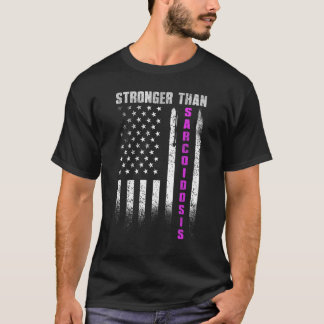 Sterker dan sarcoïdose patriottische sarcoïdose AW T-shirt