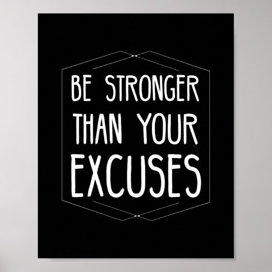 Sterker dan smoesjes inspirerend quote white.pn poster (Voorkant)