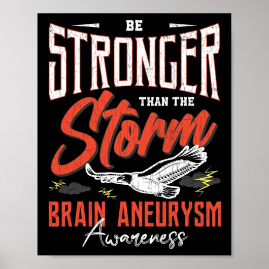 Sterker dan Storm hersenaneurysma bewustzijnsgrafi Poster (Voorkant)