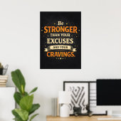 Sterker Dan Uitvluchten en Verlangens, Grappige Wo Poster (Thuiskantoor)