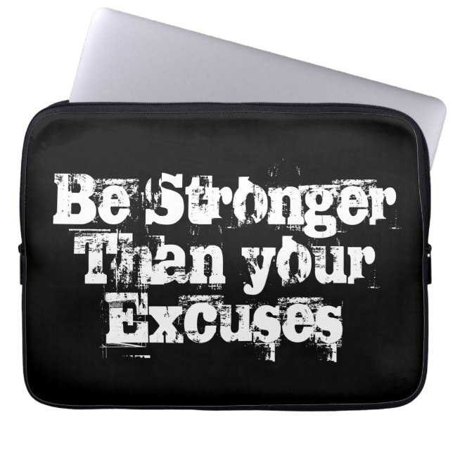 Sterker dan uw excuses laptophoes laptop sleeve (Voorkant)