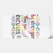 Sterker dan uw overmatige kleurrijke minuten Case-Mate iPhone case (Achterkant (horizontaal))