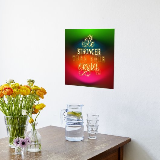 Sterker dan uw overtollige kleurrijke Abstract Folie Afdrukken (Laag (Keuken))