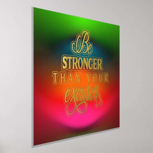 Sterker dan uw overtollige kleurrijke Abstract Folie Afdrukken (Laagn)