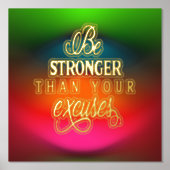 Sterker dan uw overtollige kleurrijke Abstract Folie Afdrukken (Voorkant)