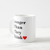 Sterker Dan Ze Denken Inspirerende Klassieker  Koffiemok (Voorkant links)