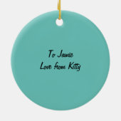 Sterker dan ze wist van  ovariumkanker keramisch ornament (Achterkant)