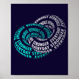 Sterker Elke Dag – Inspirerende Fitness Motivatie Poster