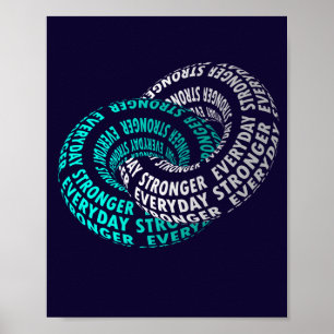 Sterker Elke Dag – Inspirerende Fitness Motivatie Poster