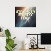 Sterker Elke Dag Poster – Inspirerende Wanddecorat (Thuiskantoor)