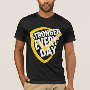 Sterker Elke Dag T-Shirt – Gym Motivatie T-Shirt,
