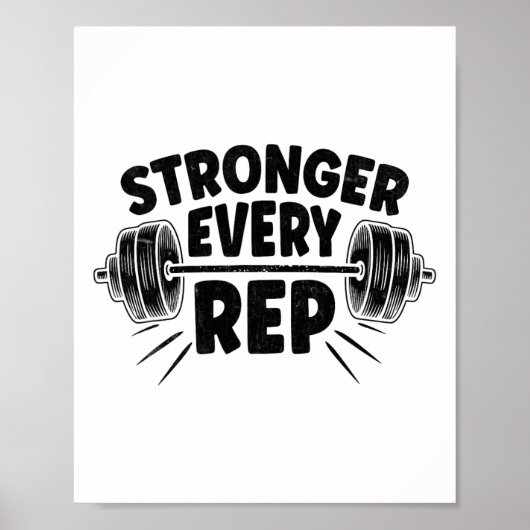 Sterker Elke Rep Gewichtheffer Bodybuilding Bodyb Poster (Voorkant)