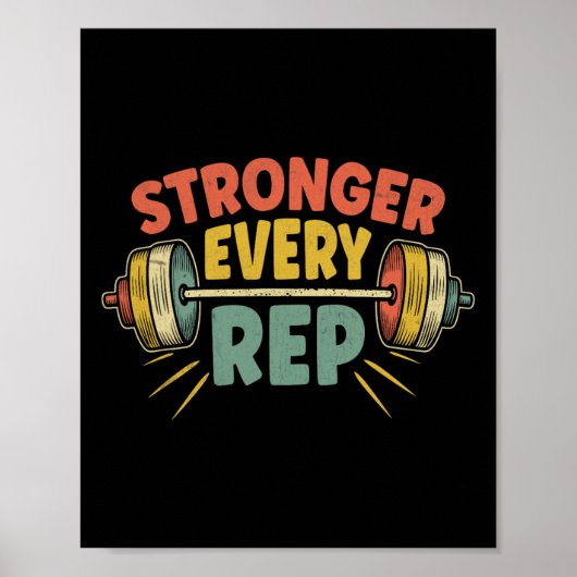Sterker Elke Rep Gewichtheffer Bodybuilding Bodyb Poster (Voorkant)