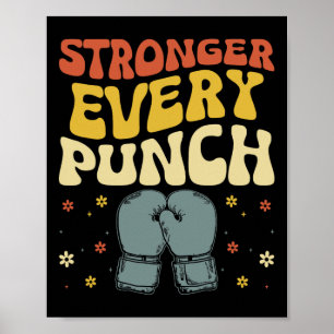 Sterker elke stoot Kickboksen Kickbox Kickboxer Poster