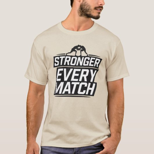 Sterker elke wedstrijd t-shirt (Voorkant)