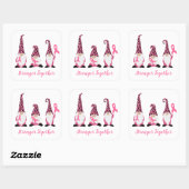 Sterker gecombineerd Breast Cancer Roze lint Vierkante Sticker (Vel)