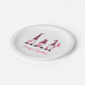 Sterker gecombineerd Breast Kanker Roze Koolstofpa Papieren Bordje (Gekanteld)