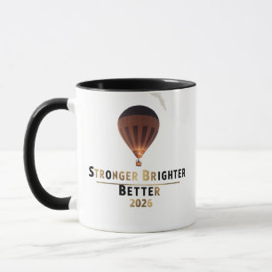 Sterker Helder Beter 2026 Minimalistische Ballon Mok