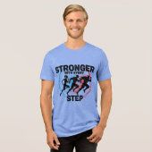 Sterker met elke stap Tri-Blend shirt (Voorkant volledig)