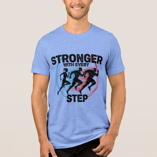 Sterker met elke stap Tri-Blend shirt (Voorkant)