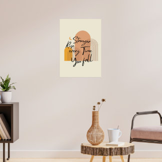 Sterker Opstaan Inspirerende Moderne Boho Tekst Ku Poster