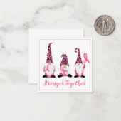 Sterker samen Breast Cancer Roze lint noot C Notitiekaartje (Voorkant / Achterkant in situ)