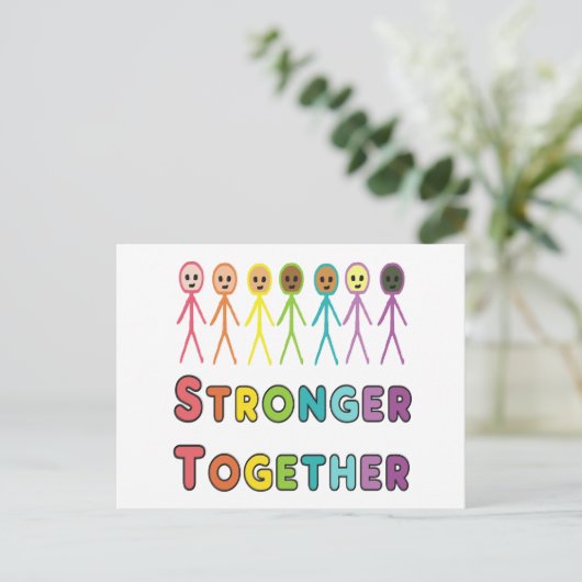 Sterker samen briefkaart (Staand voorkant)