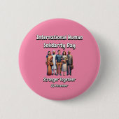 Sterker samen. Dag van de menselijke solidariteit. Ronde Button 5,7 Cm (Voorkant)