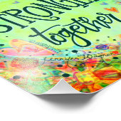 Sterker samen groene inspiratie foto afdruk (Hoek)