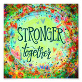 Sterker samen groene inspiratie foto afdruk (Voorkant)