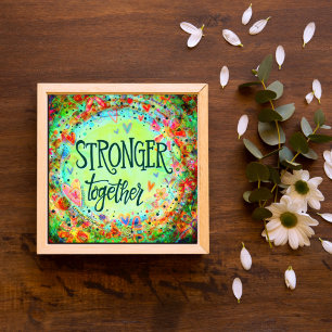 Sterker samen  groene inspiratie foto afdruk