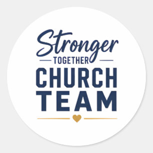 Sterker Samen Kerk Ministerie Team Ronde Sticker
