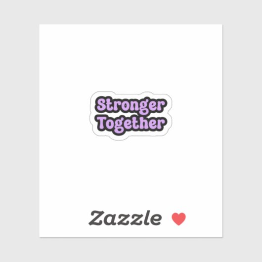 Sterker samen Paarse epilepsiebewustzijn Sticker (Vel)