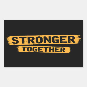 Sterker samen rechthoekige sticker