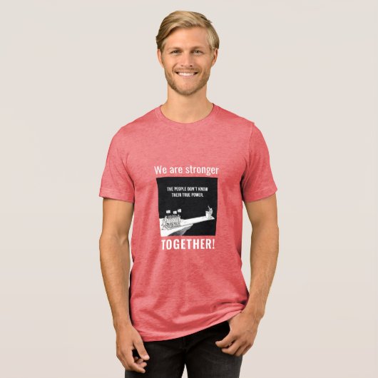 Sterker samen Tri-Blend shirt (Voorkant volledig)