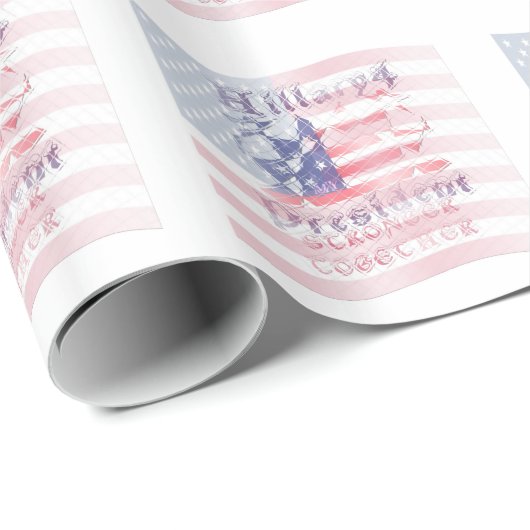 Sterker samen VS Hillary 4 President American Cadeaupapier (Rol Hoek)